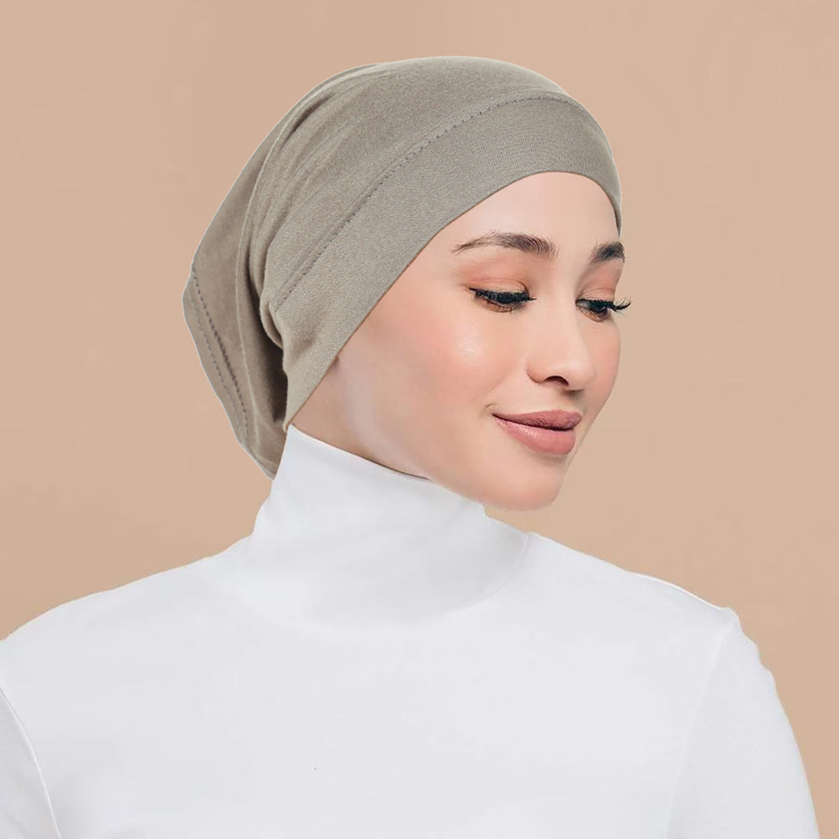 QD034 Gorra de mujer de algodón mercerizado modal