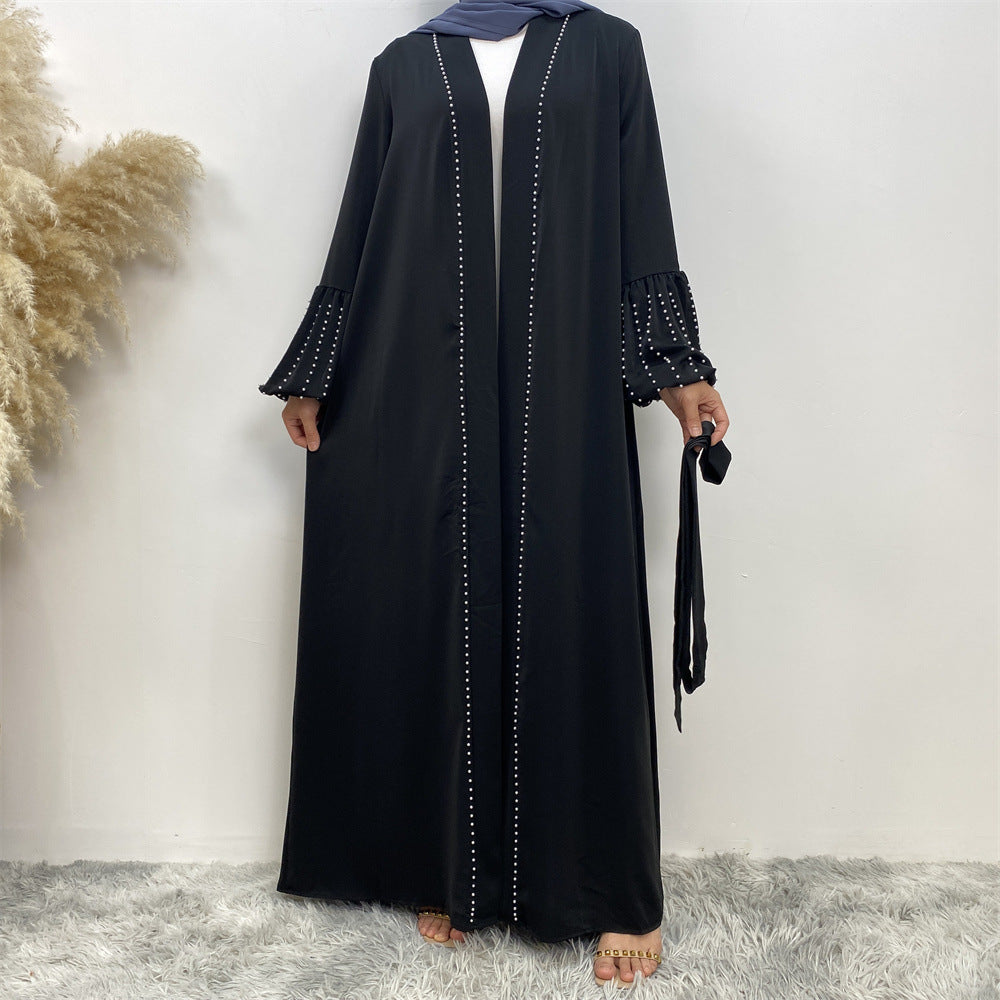 1961 plain Nail bead muslim abaya