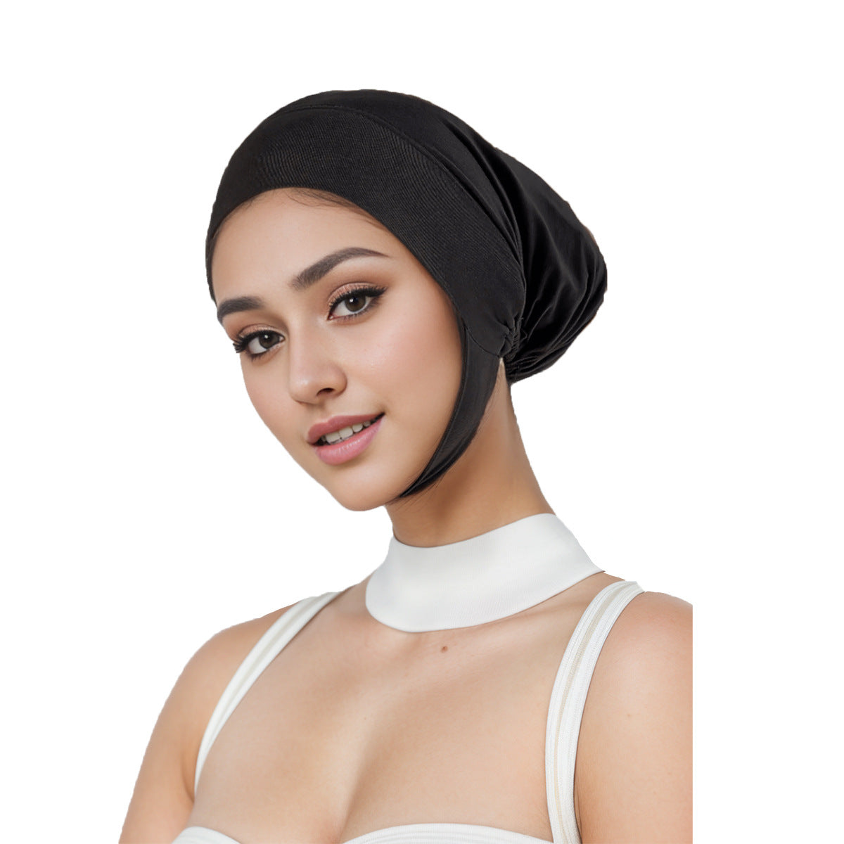 QD036 Milk silk elastic neck cap - MinYang Fashion Apparel Accessory Manufacturer