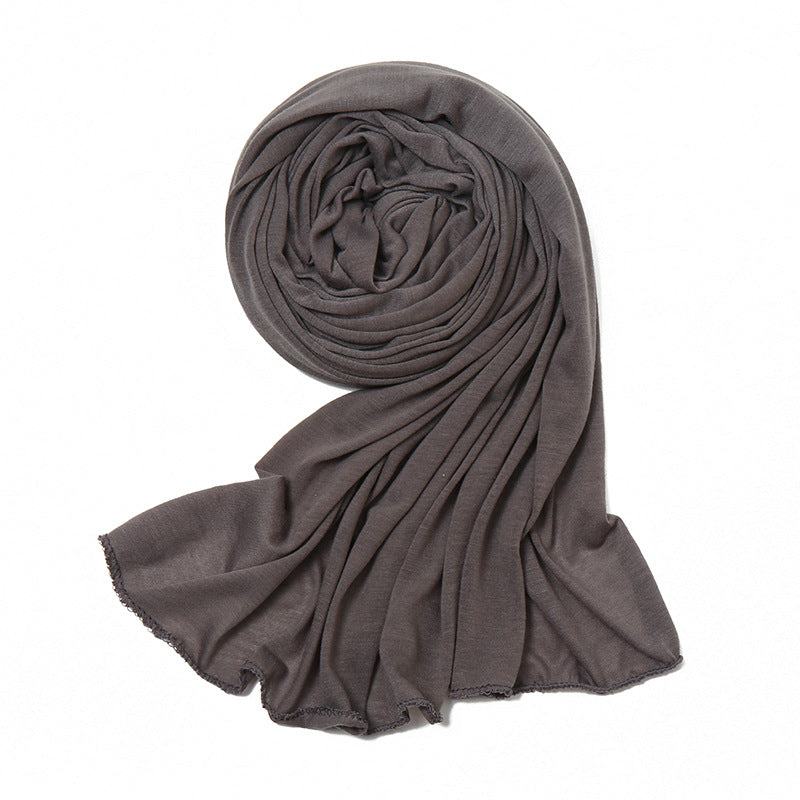 JM04-A Solid color high quality elastic breathable scarf