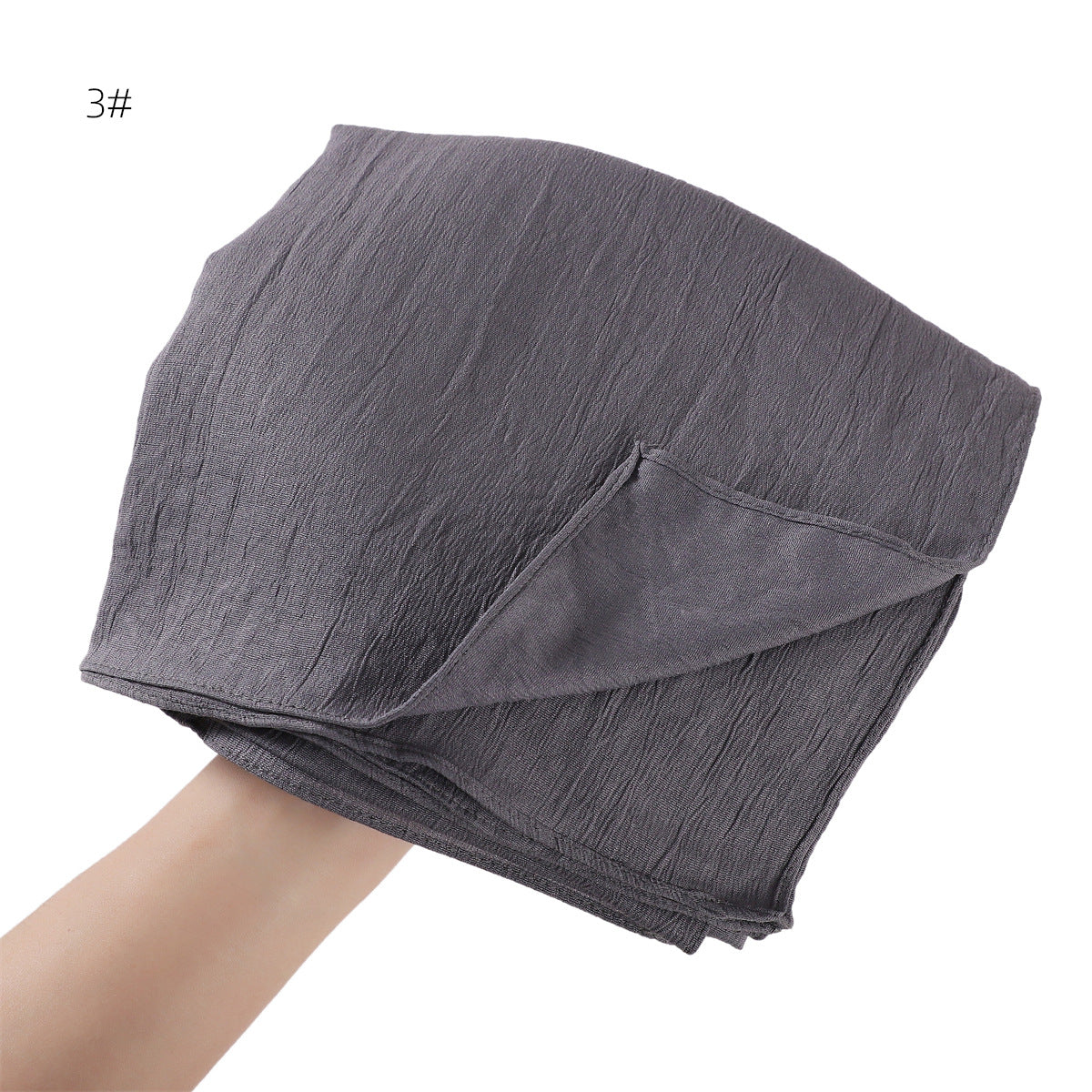 YZ198 Natural wrinkle soft long scarf solid color women's shawl