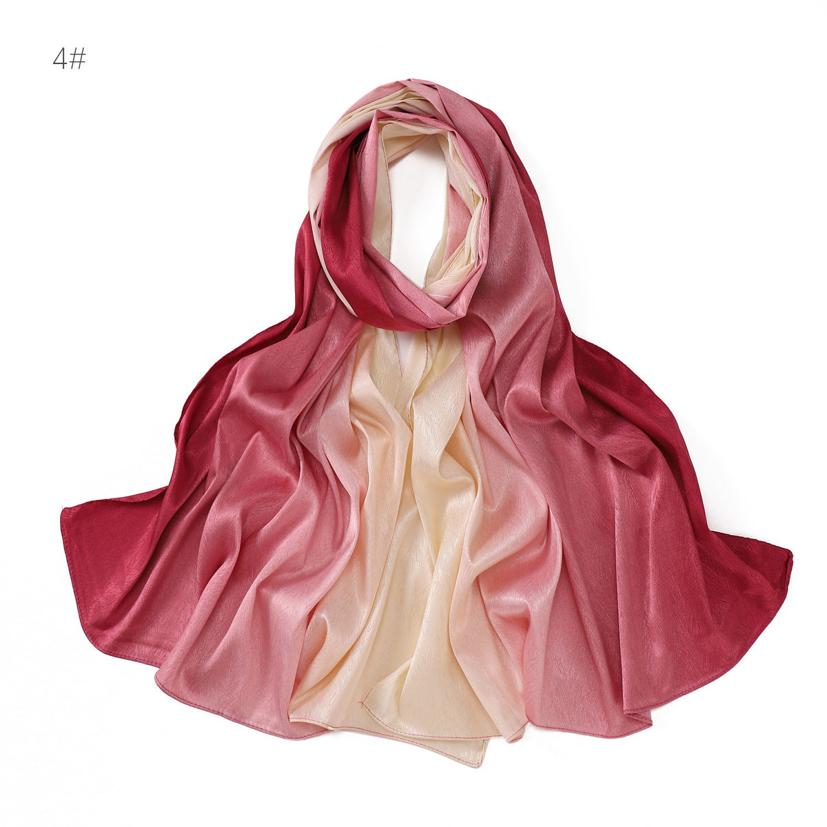 YZ222 Gradient color hand-painted jacquard satin scarf hijab hijab/tudung printed hijab printed scarf scarf