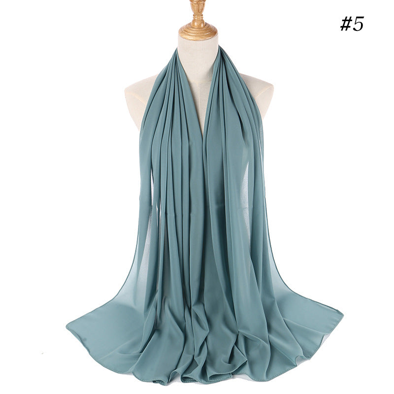 MSL006 Women's pearl chiffon bubble headscarf scarf - MinYang Fashion Apparel Accessory Manufacturer