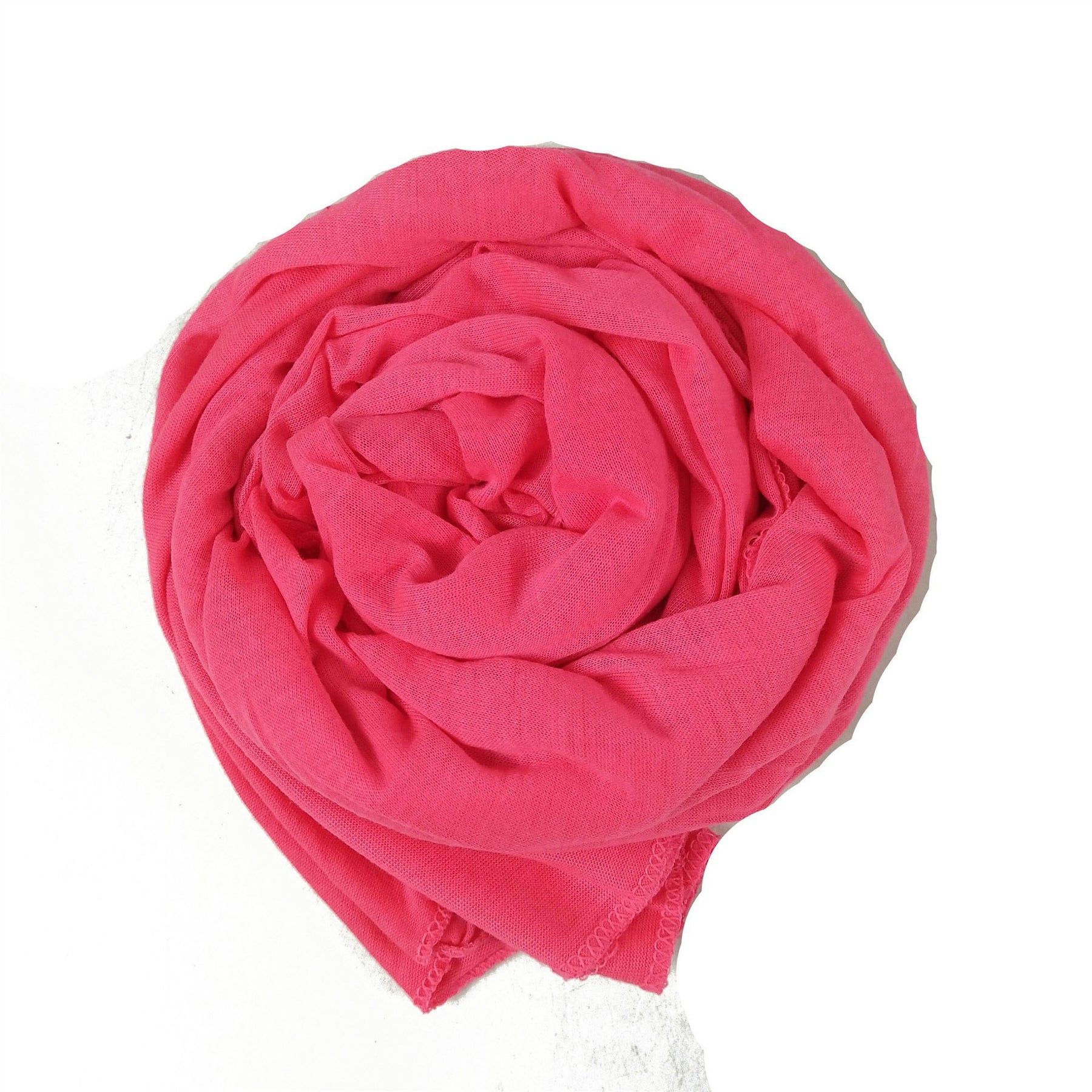 YS007 Gorro con bufanda de color liso modal