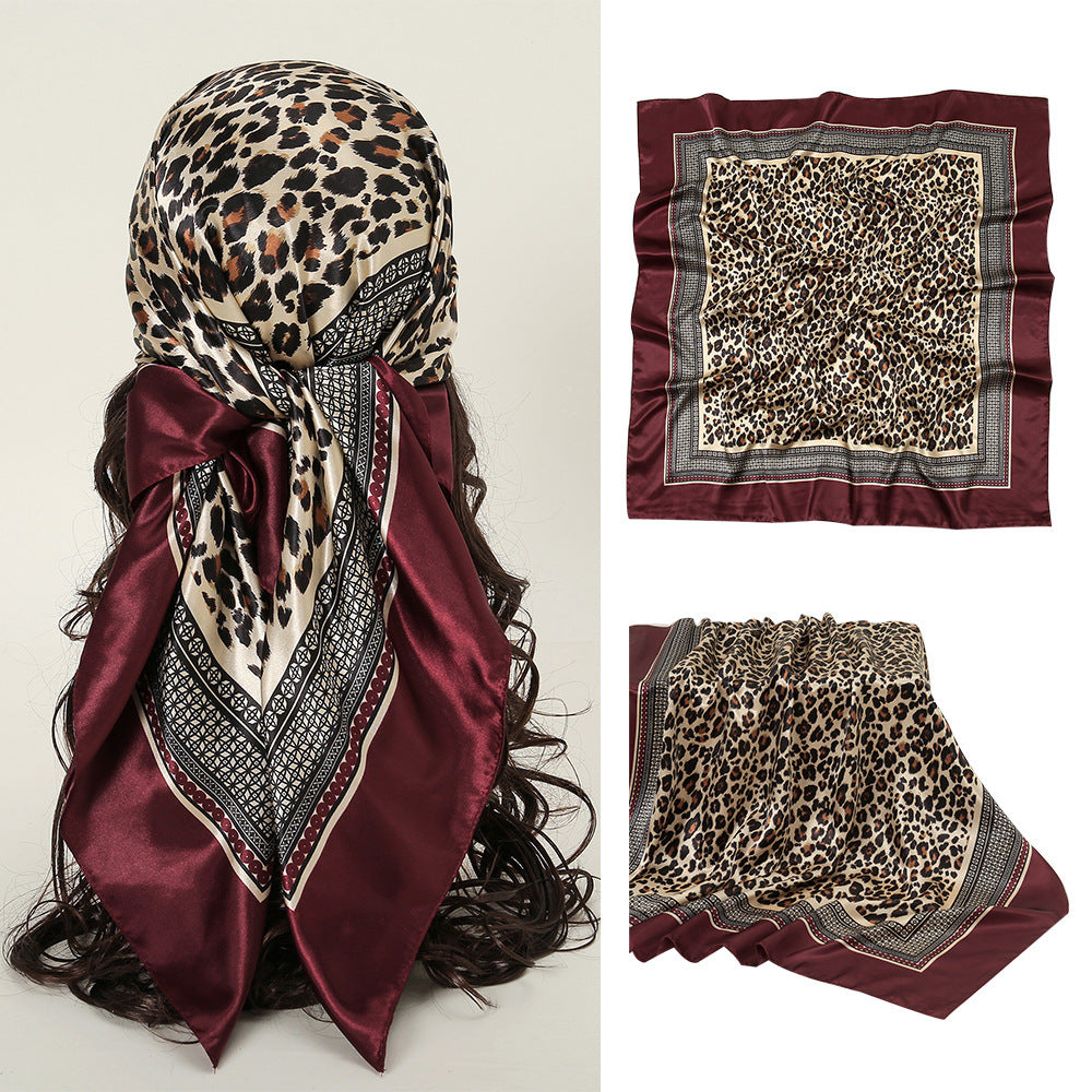 YW888 90*90cm Printed imitation silk soft luxury hijab