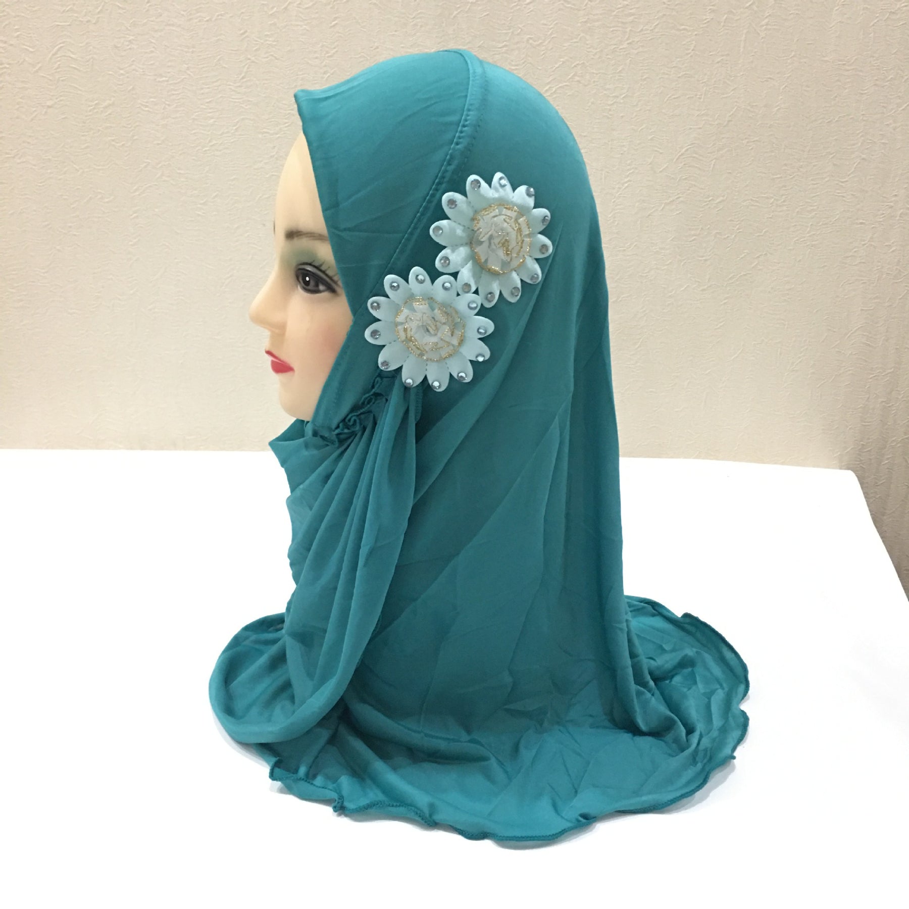 H081 Little girl's hijab hat child cap