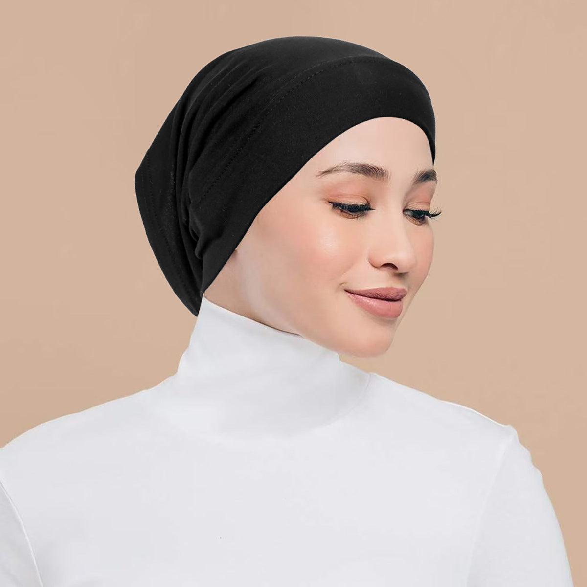 QD034 Gorra de mujer de algodón mercerizado modal