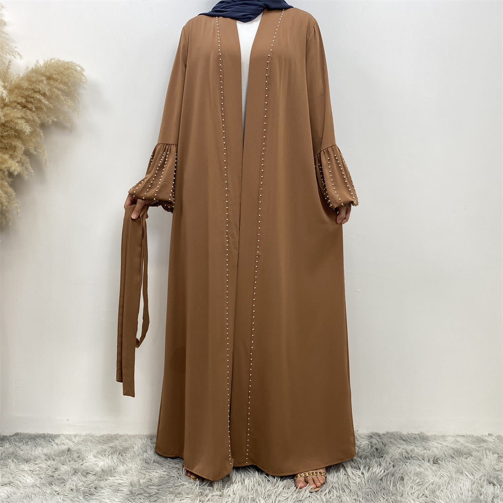 1961 plain Nail bead muslim abaya