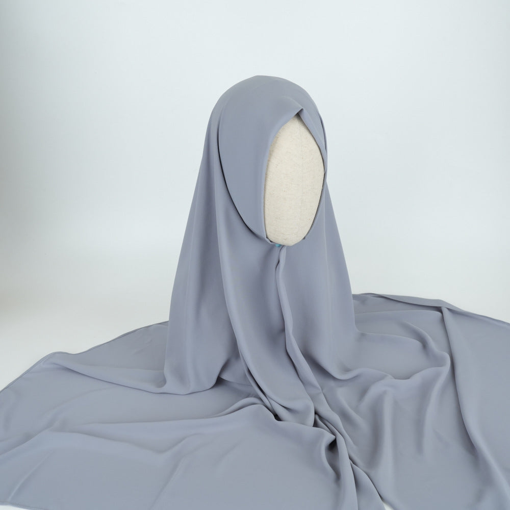bf001 High Quality Right Angle Curled Chiffon Solid Color Scarf - MinYang Fashion Apparel Accessory Manufacturer
