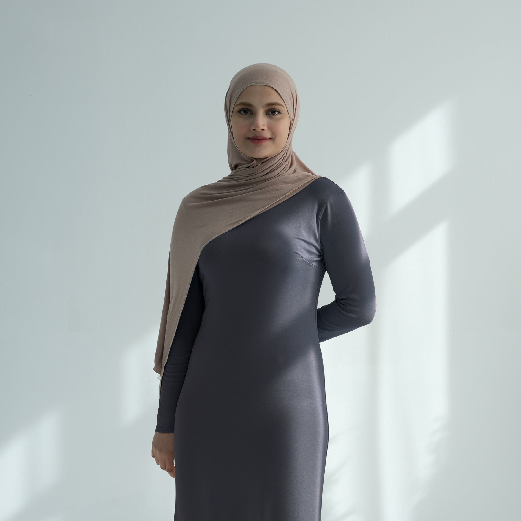LR933 Solid color modal cotton dress
