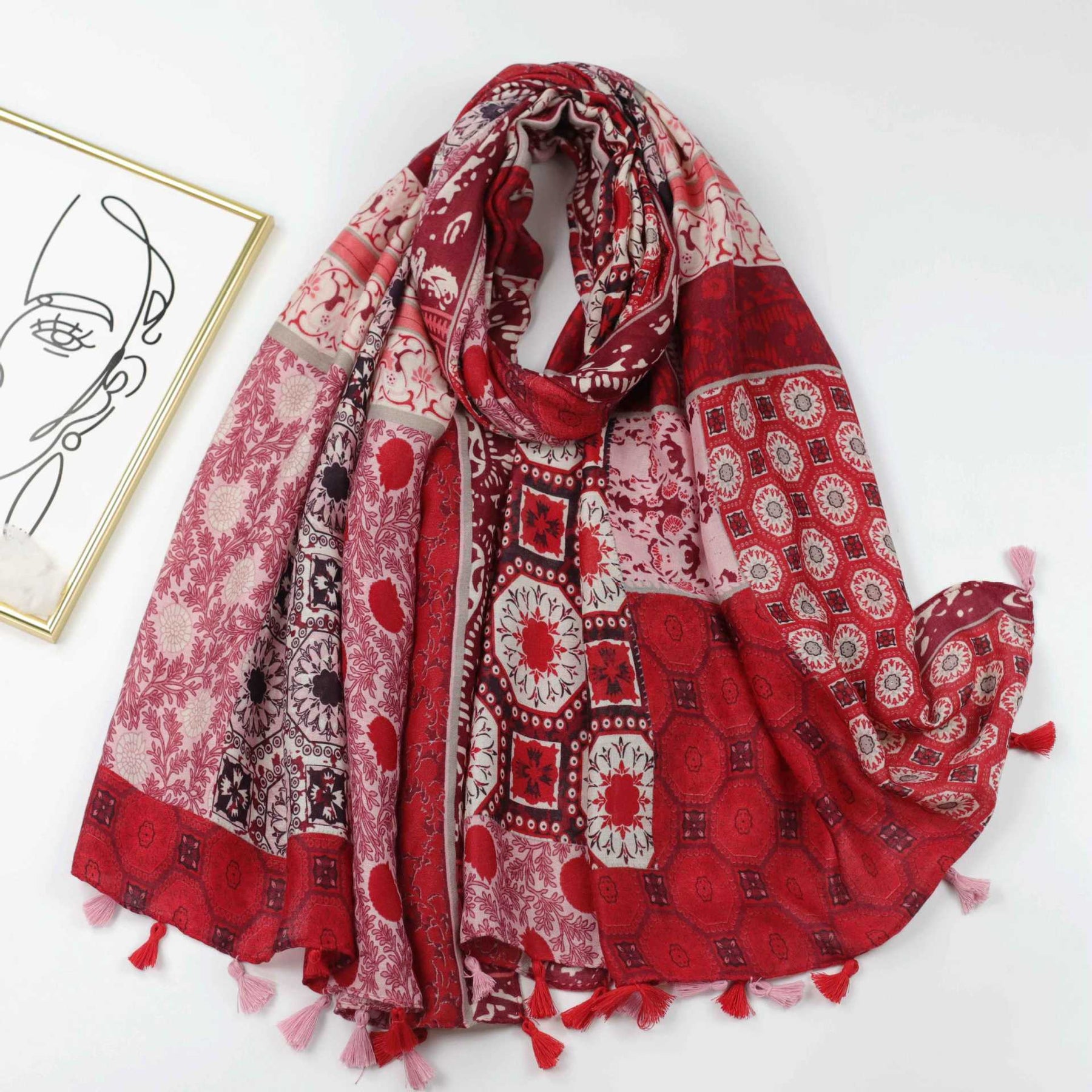 JY230616 bufanda estampada