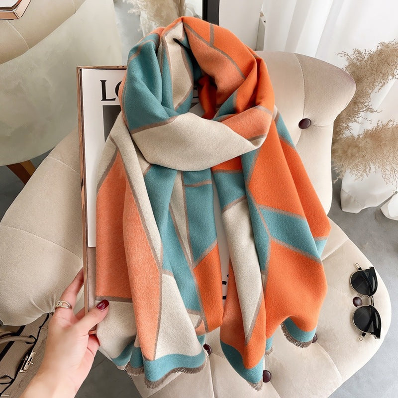 10108 50colors high quality printed winter scarf shawl - MinYang Fashion Apparel Accessory Manufacturer