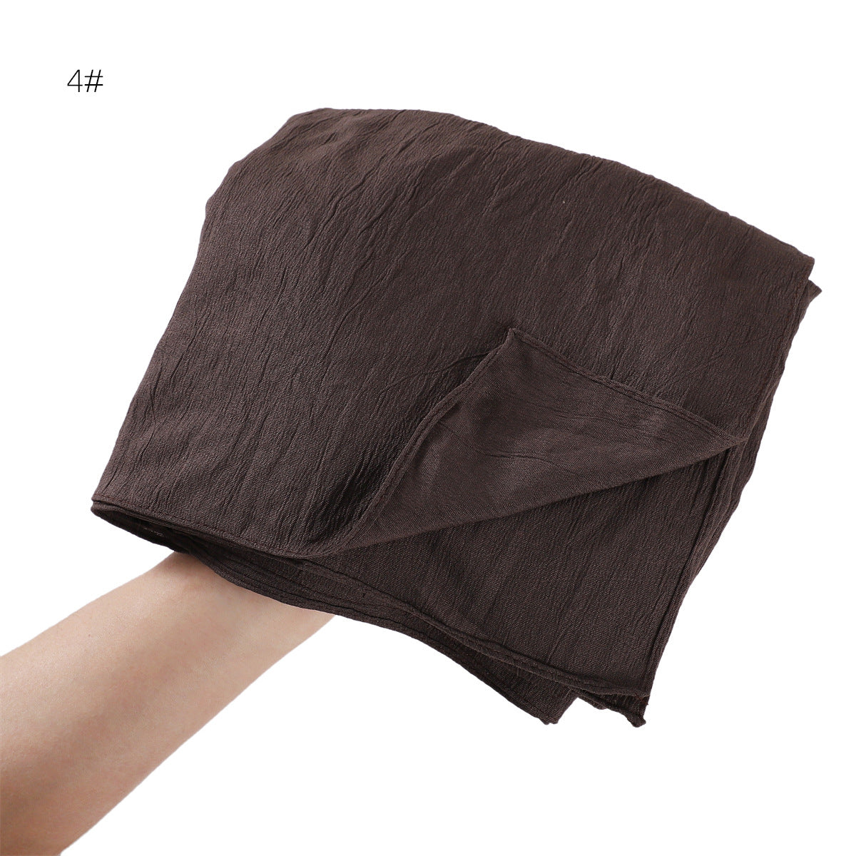 YZ198 Natural wrinkle soft long scarf solid color women's shawl