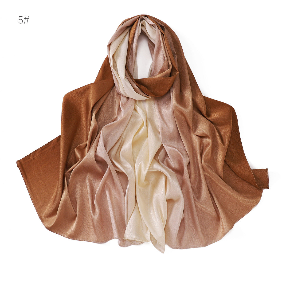 YZ222 Gradient color hand-painted jacquard satin scarf hijab hijab/tudung printed hijab printed scarf scarf