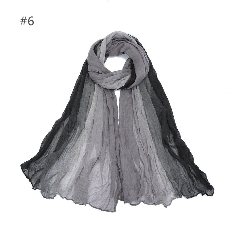 YZ34 Voile Gradient Color hijab hijab/tudung printed hijab printed scarf