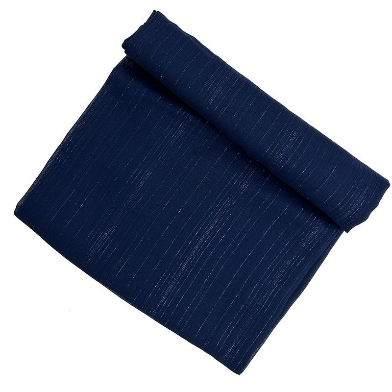 JS038 Fashion long scarf chiffon silver silk pleated shawl - MinYang Fashion Apparel Accessory Manufacturer