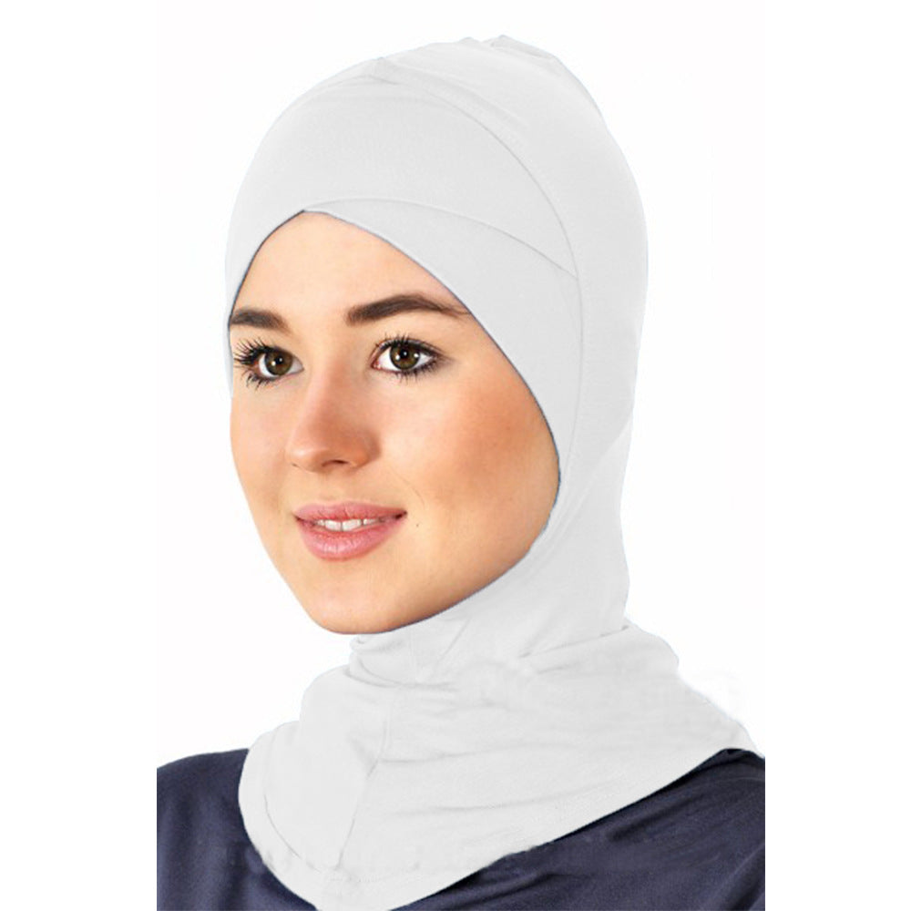 AB0006 New solid color modal bottom hat forehead cross chin headscarf