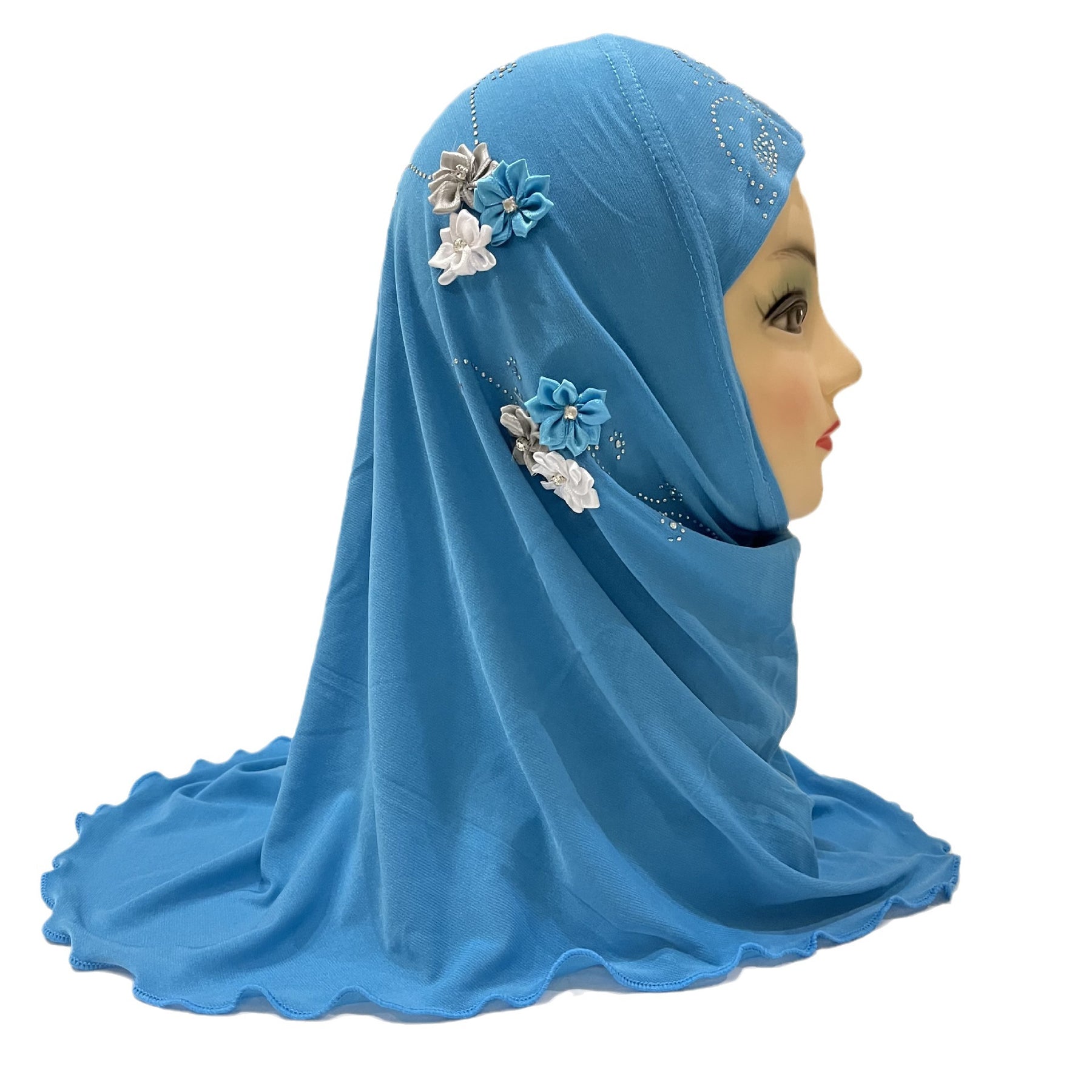 H075 Little girl hijab child cap