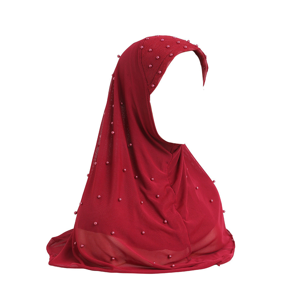 H078 HIJAB INSTANTÁNEO CALIENTE CON PERLA