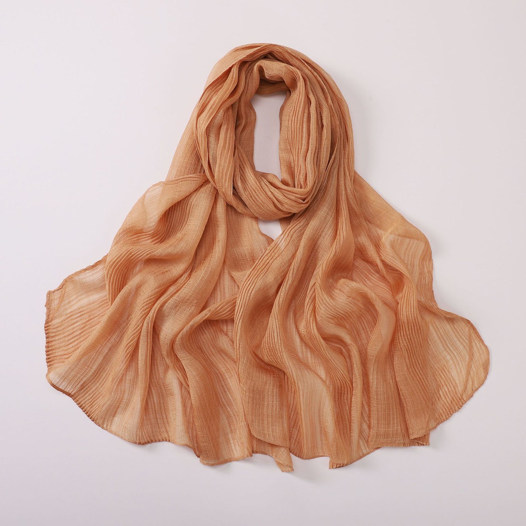 B-240510-1 Crumpled silk scarf (MOQ:2)