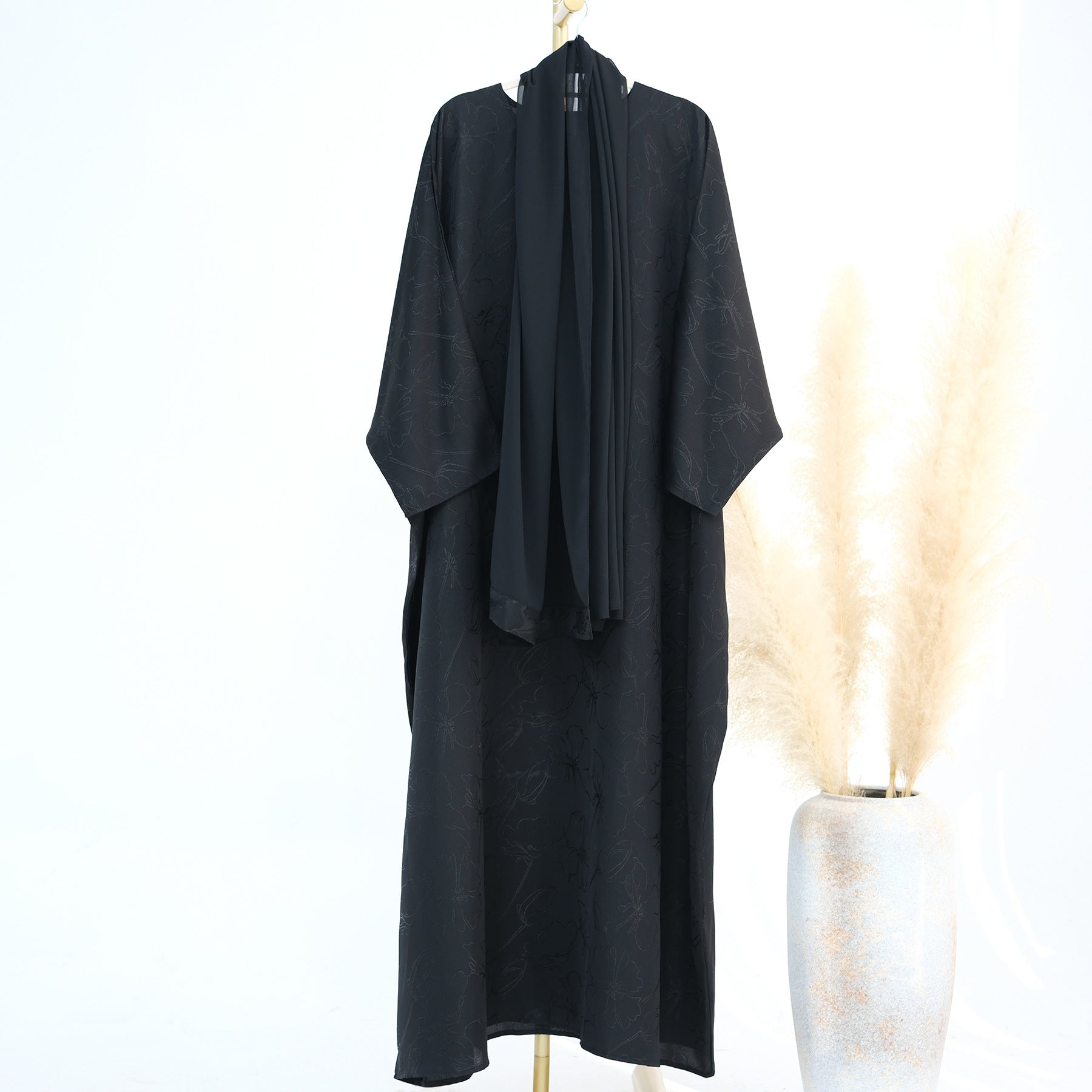 LRDB005 (abaya+hijab)Fashion jacquard dress