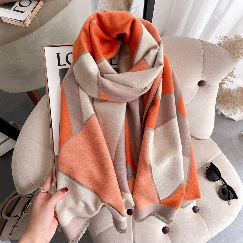 10108 50colors high quality printed winter scarf shawl - MinYang Fashion Apparel Accessory Manufacturer