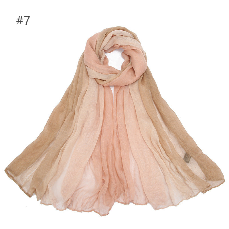 YZ34 Voile Gradient Color hijab hijab/tudung printed hijab printed scarf