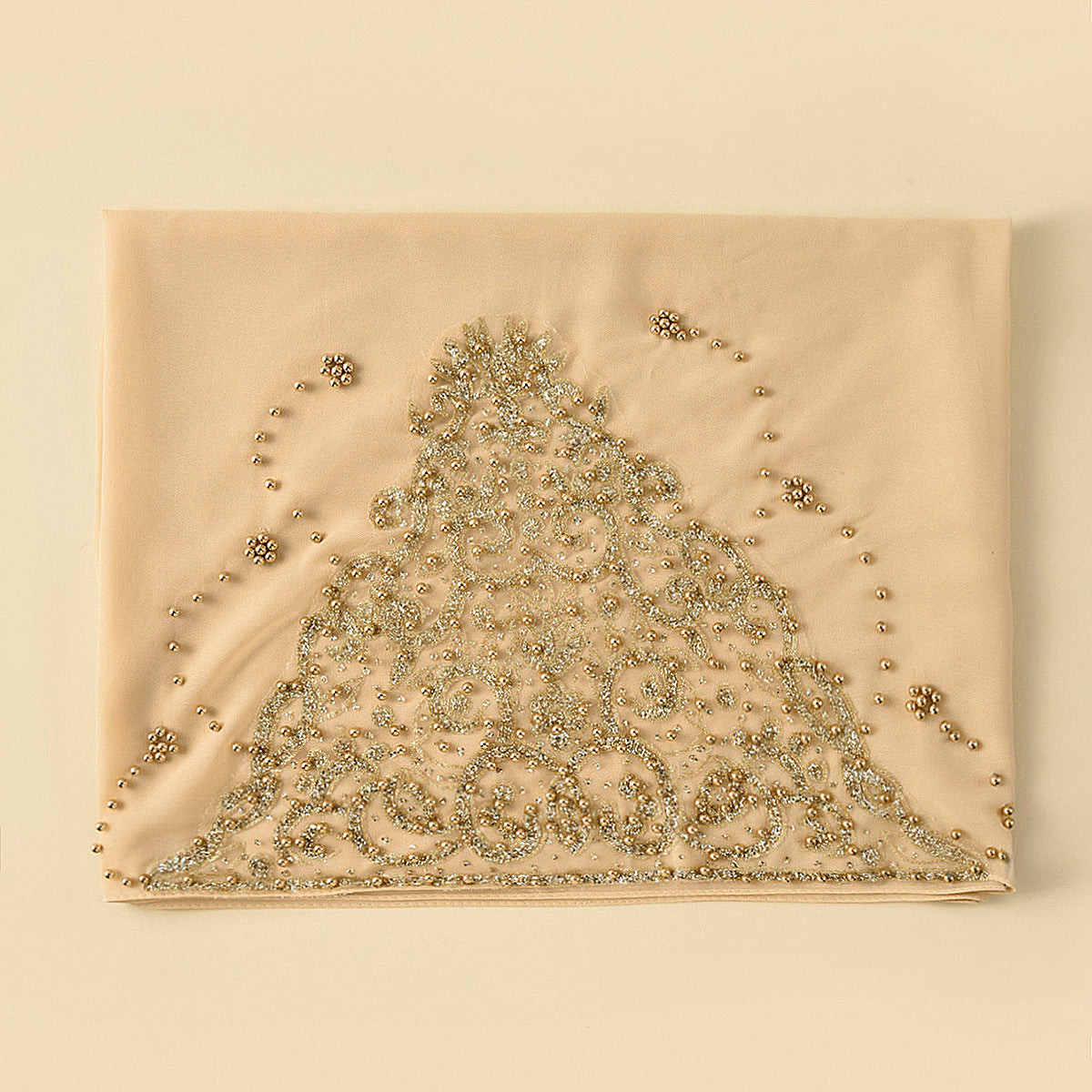 A091 Chiffon beaded hijab(MOQ: 3 pieces)