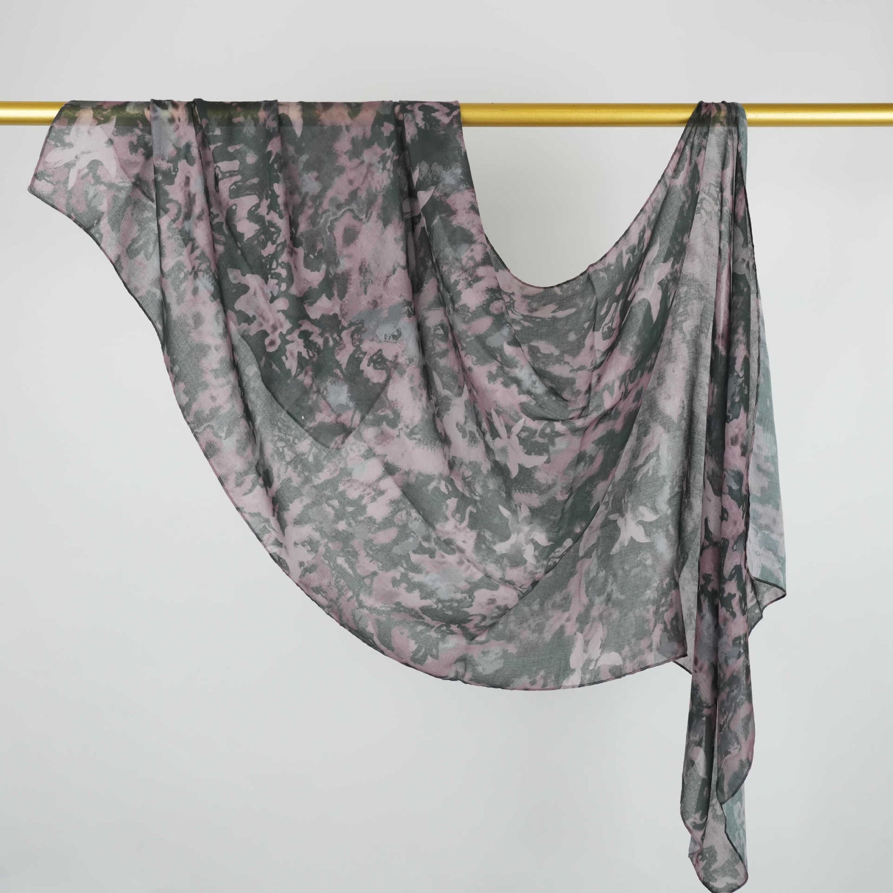 BF007 Polyester-cotton tie-dye watercolor hijab