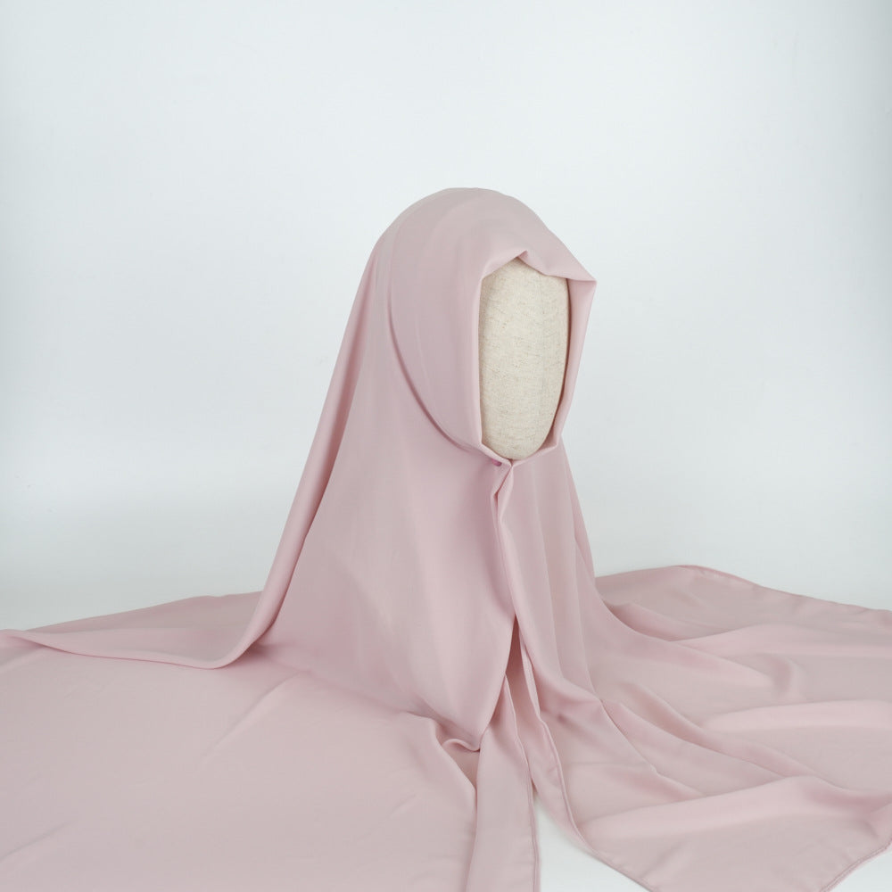 bf001 High Quality Right Angle Curled Chiffon Solid Color Scarf - MinYang Fashion Apparel Accessory Manufacturer