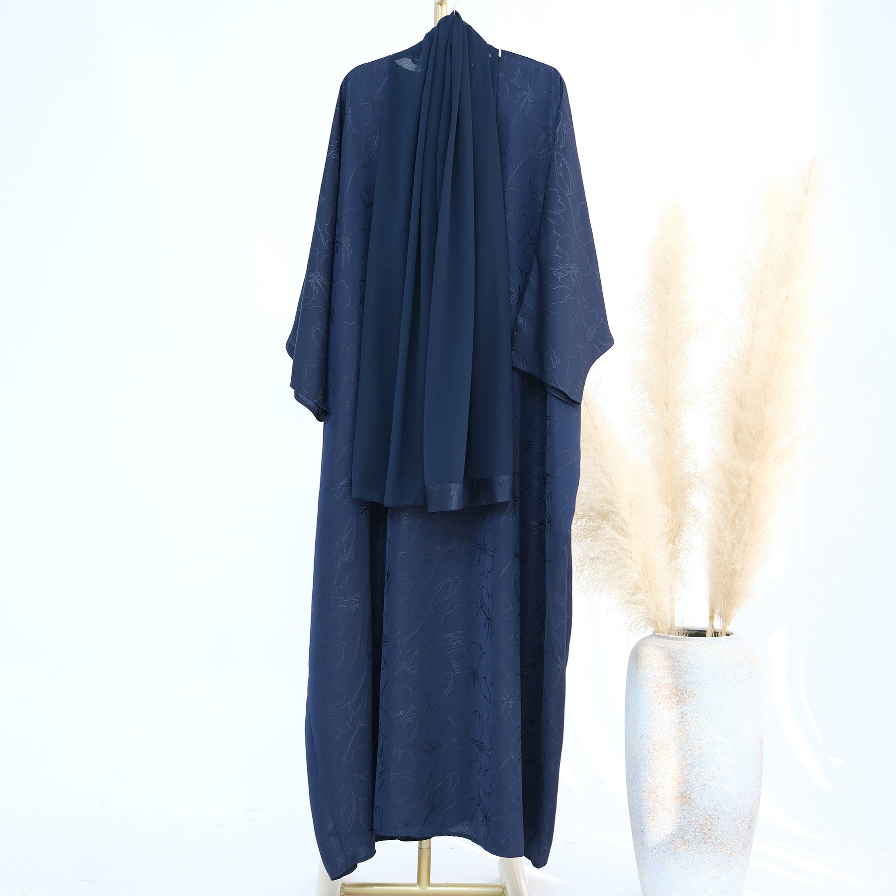 LRDB005 (abaya+hijab)Fashion jacquard dress