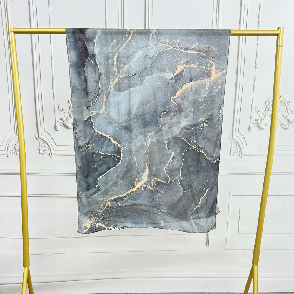 WJ002 Modal printed muslin scarf