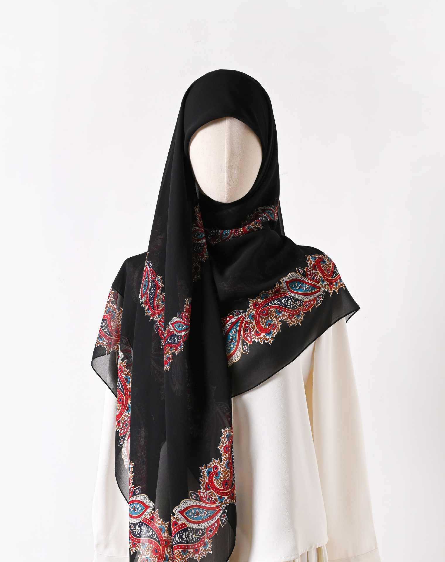 130 crystal chiffon 01 130*130cm Chiffon Scarf Silk Printed Sunscreen Scarf