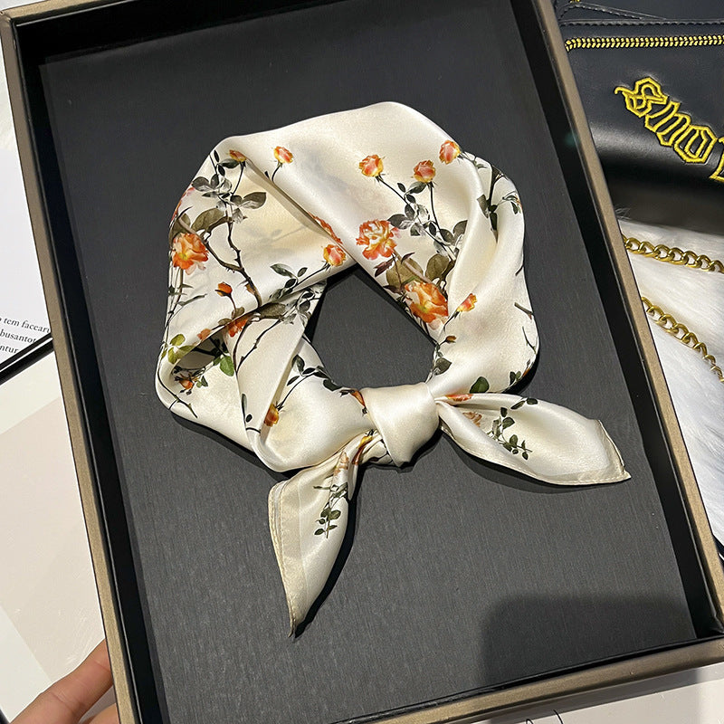 53 Silk Square Scarf 53*53cm Printed ribbon scarf