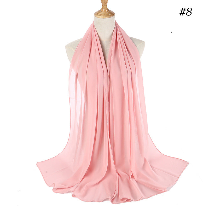 MSL006 Women's pearl chiffon bubble headscarf scarf - MinYang Fashion Apparel Accessory Manufacturer