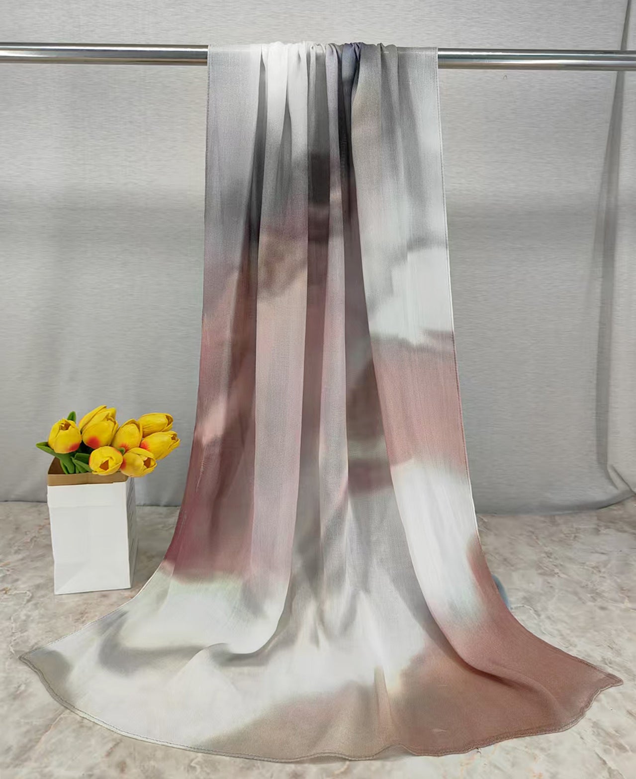 MYE001 Watercolor Modal Cotton Digital Print Scarf