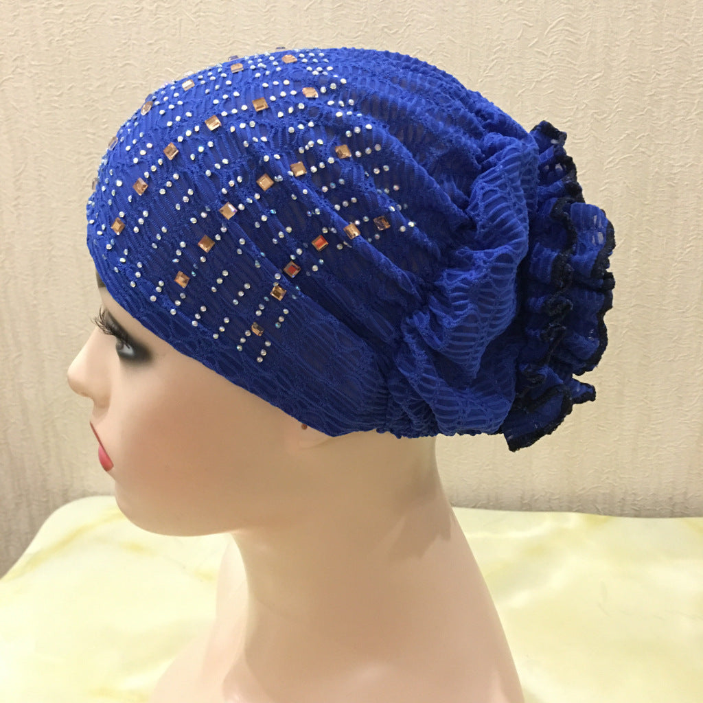 Sombrero turbante para niños de encaje H021