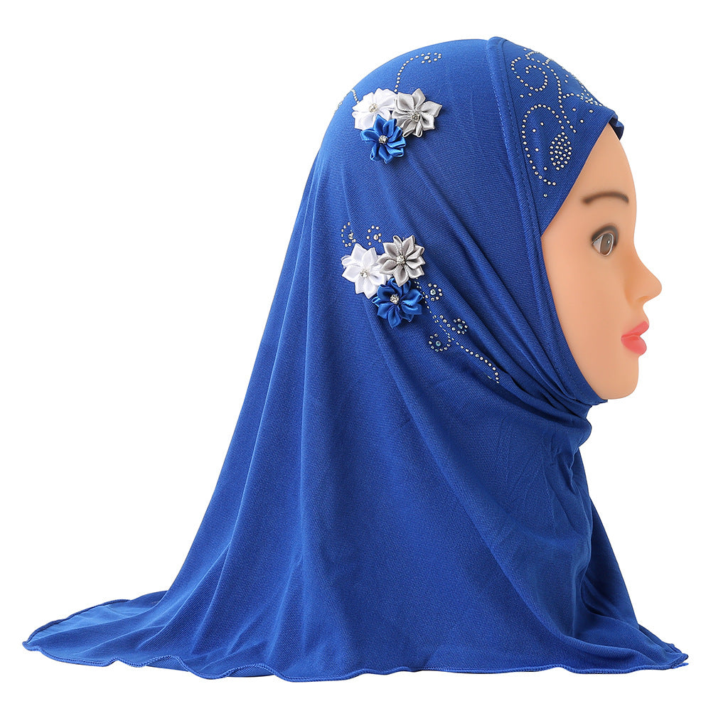 H075 Little girl hijab child cap