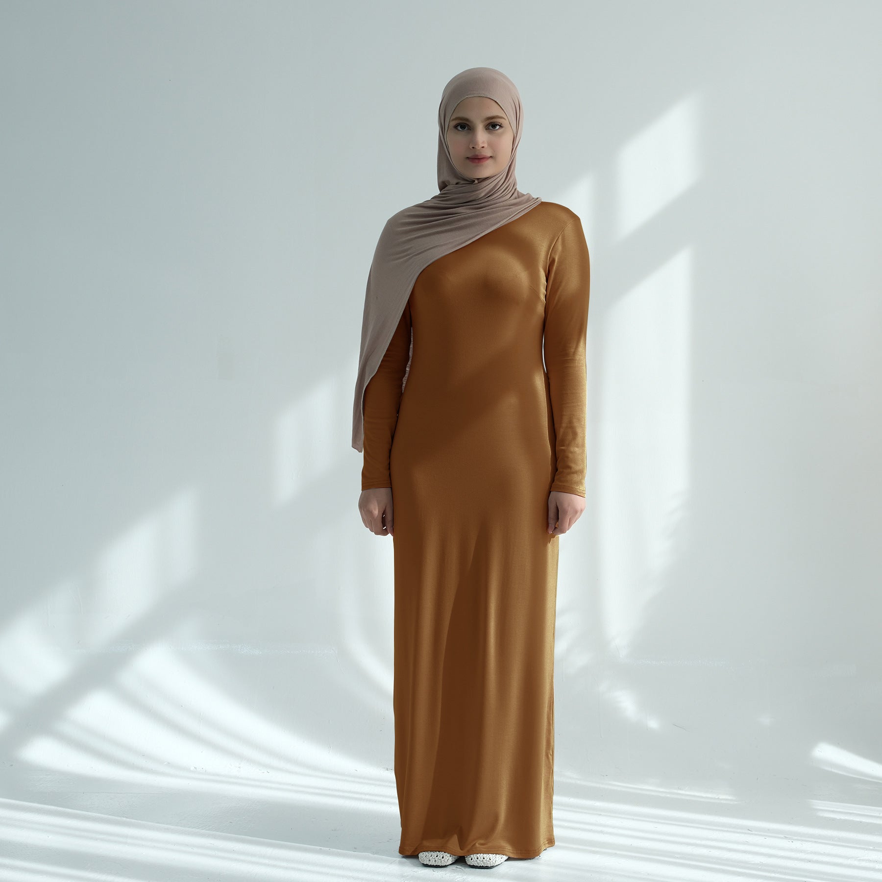 LR933 Solid color modal cotton dress