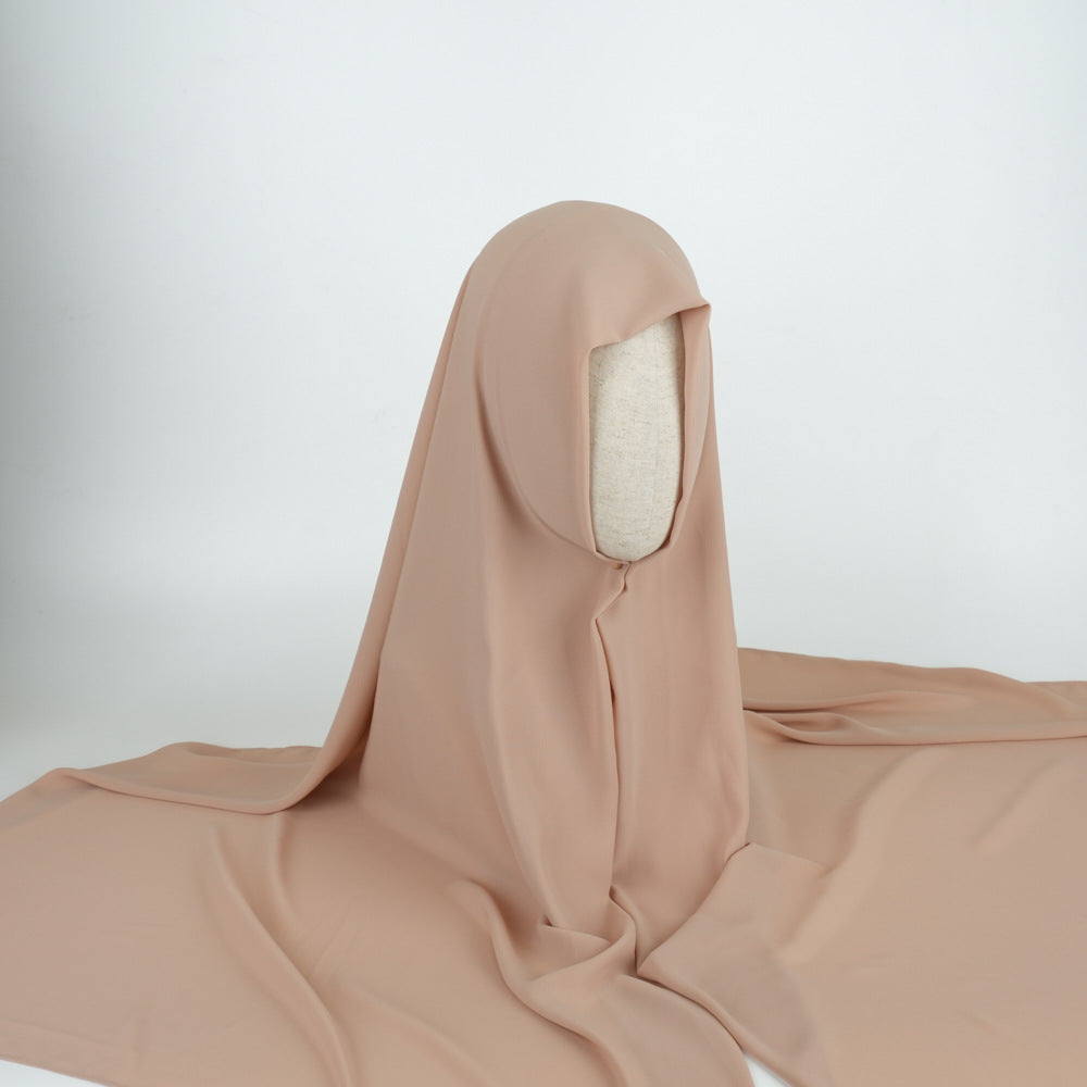bf001 High Quality Right Angle Curled Chiffon Solid Color Scarf - MinYang Fashion Apparel Accessory Manufacturer