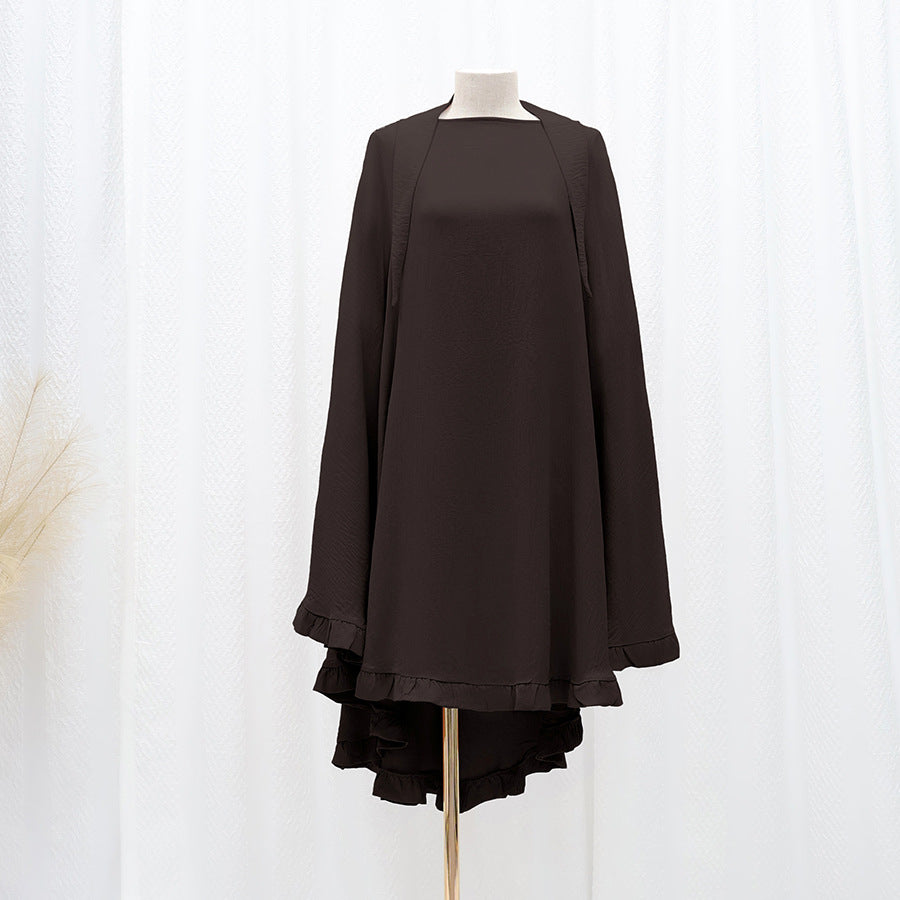 LN1023 Pañuelo grande con volantes de color liso Pañuelo grande con volantes de color liso