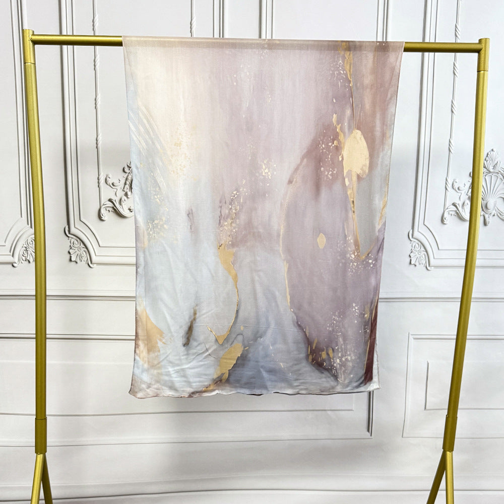 WJ002 Modal printed muslin scarf