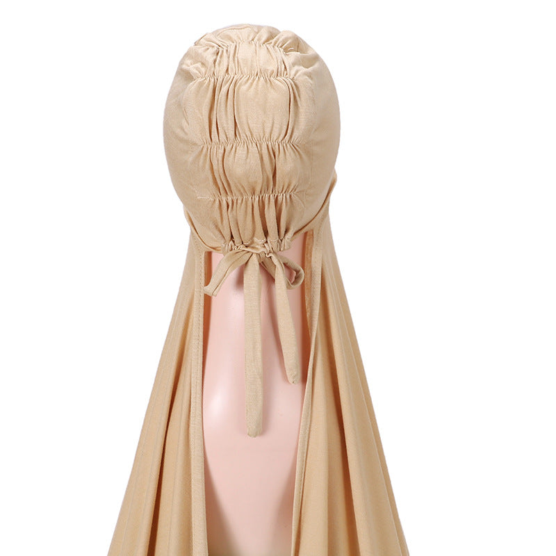 MSL283 Modal headband set with bottom hat and integrated scarf