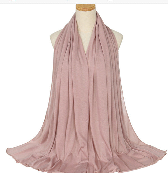 JM04-A Solid color high quality elastic breathable scarf