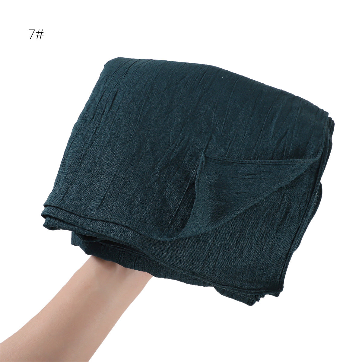YZ198 Natural wrinkle soft long scarf solid color women's shawl