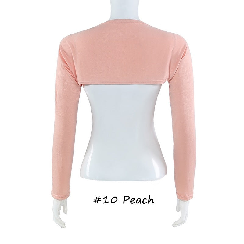 YZ17 Solid color modal cotton bottoming shoulder sleeves