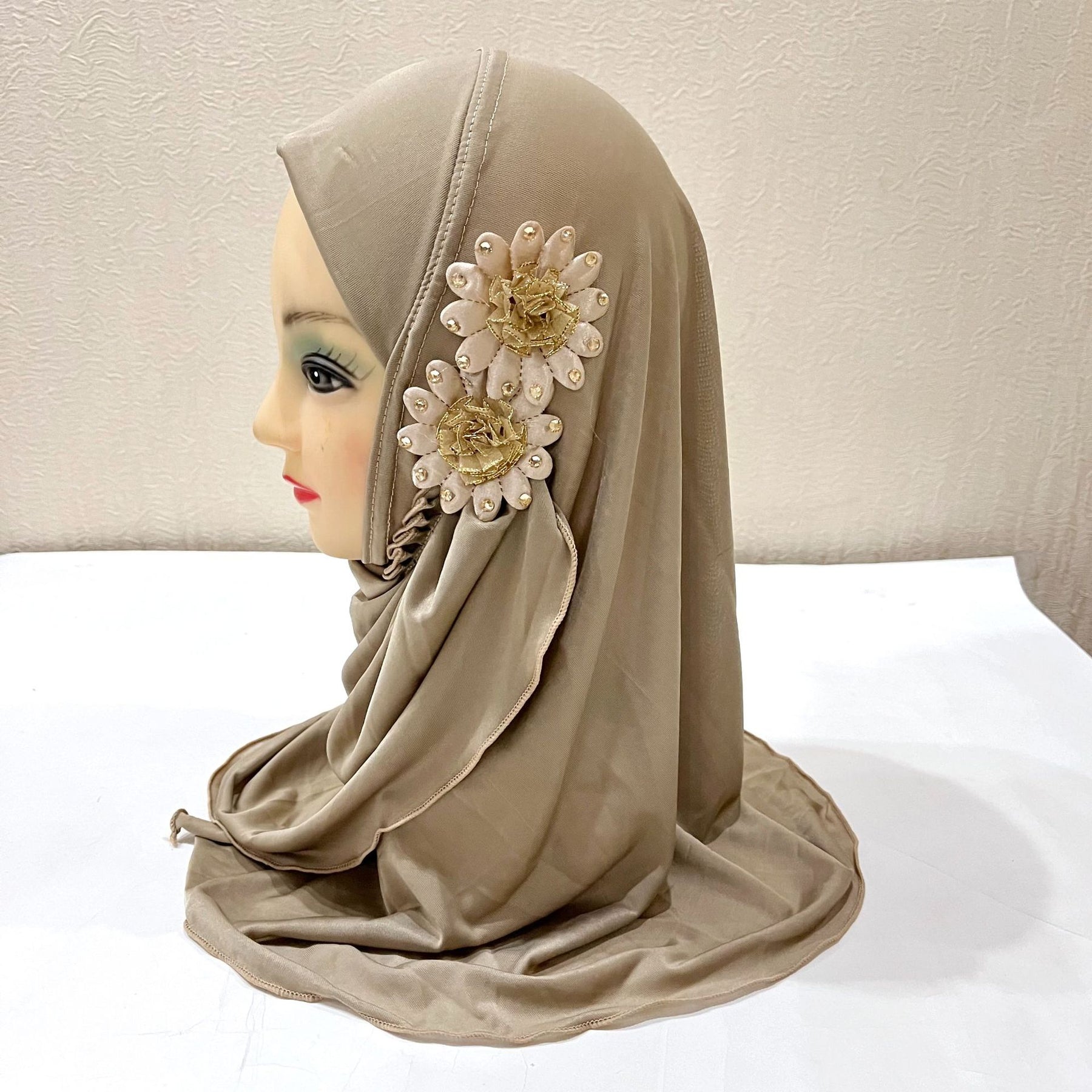 H081 Little girl's hijab hat child cap