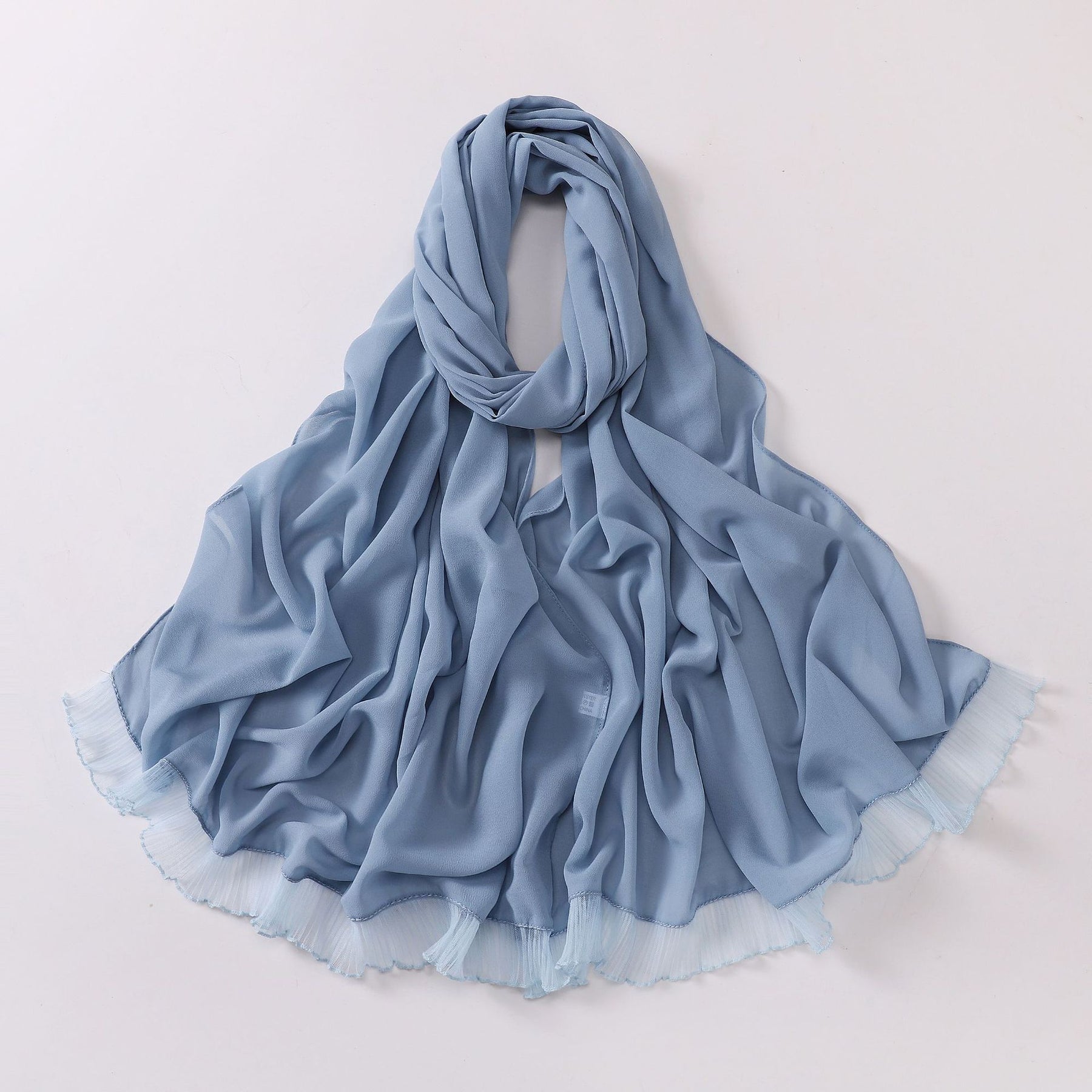 20240412-2 Lace Pearl Chiffon Long Scarf