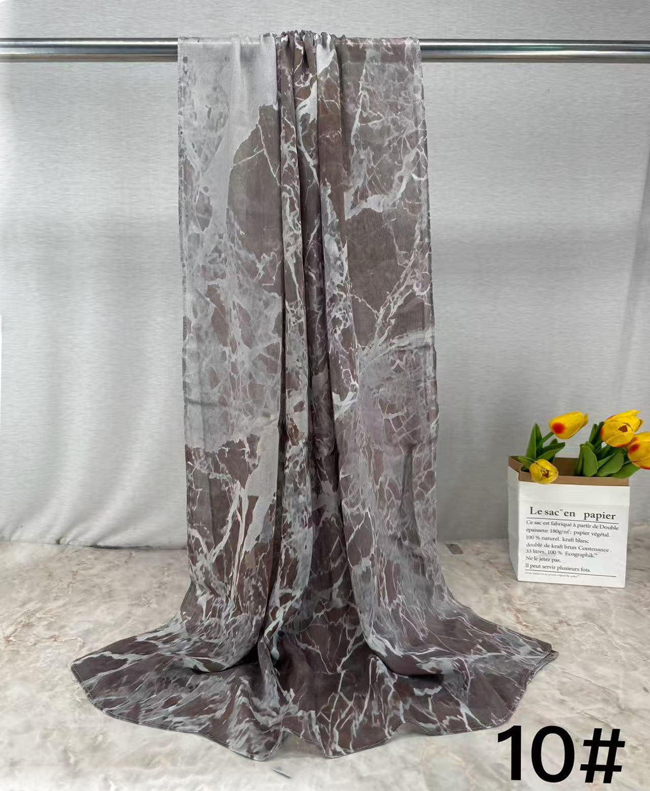 HY013 Printed modal Muslim hijab single stitch