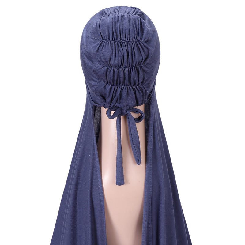 MSL283 Modal headband set with bottom hat and integrated scarf